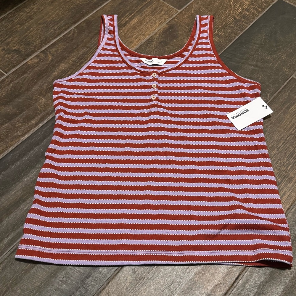 NWT Sonoma Striped Tank Top